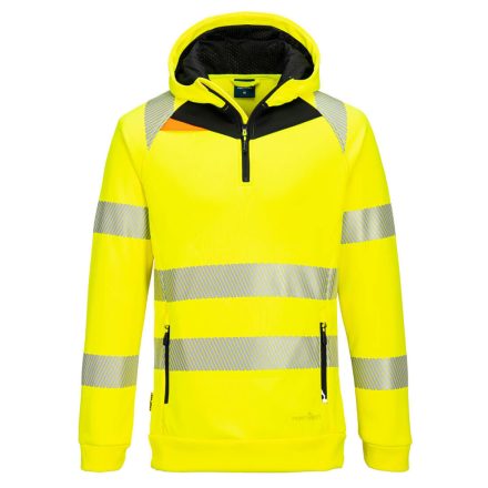 DX482 Hi-Vis 1/4 zippzáras kapucnis pulóver