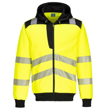 PW327 Hi-Vis zippzáras kapucnis pulóver 