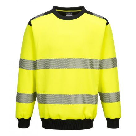 PW379 PW3 Hi-Vis Crew Neck pulóver