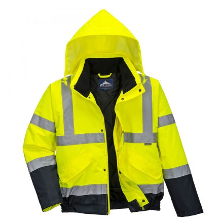 S266 Hi-Vis kéttónusú bomber kabát